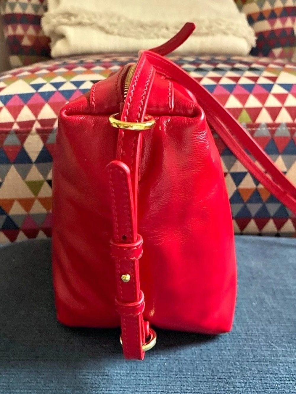 Sezane Lou handbag in vintage red - Picture 7 of 10